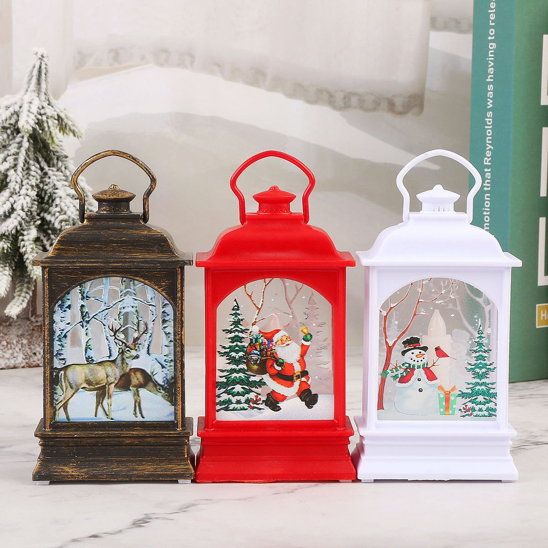 Nostalgic Christmas lantern with Santa motif Kalsten
