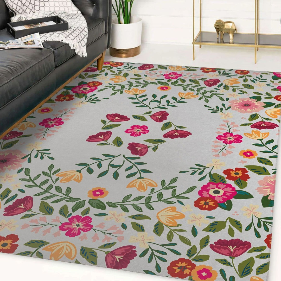 Floral Patterned Area Rug Kalsten