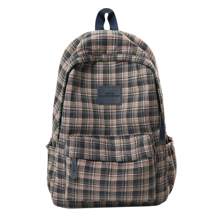 Checked Patterned Casual School Backpack Kalsten