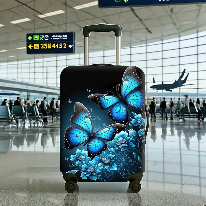 Women's hard-shell suitcase with floral butterfly motifs Kalsten