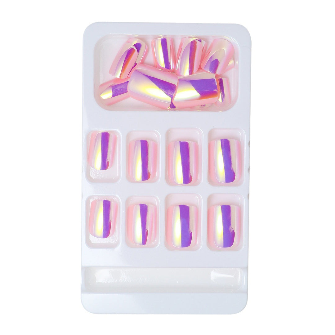 Elegant Iridescent Press-On Nail Tips Kalsten