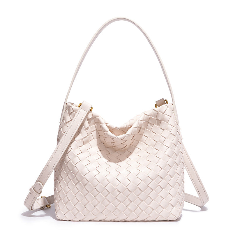 Elegant Woven Leather Shoulder Bag Kalsten
