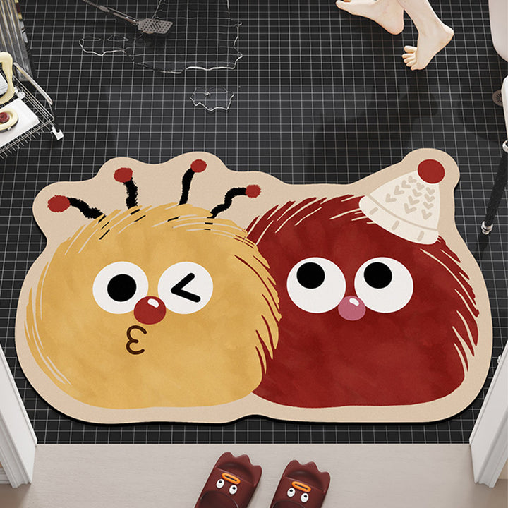 Cartoon-Themed Plush Bath Mat Kalsten