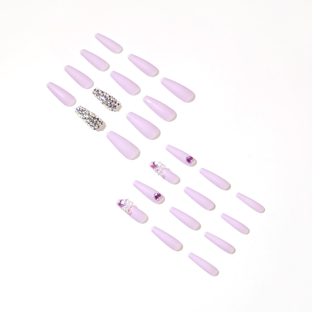 Artistic Stiletto Nails with Glitter and Flower Decorations Kalsten