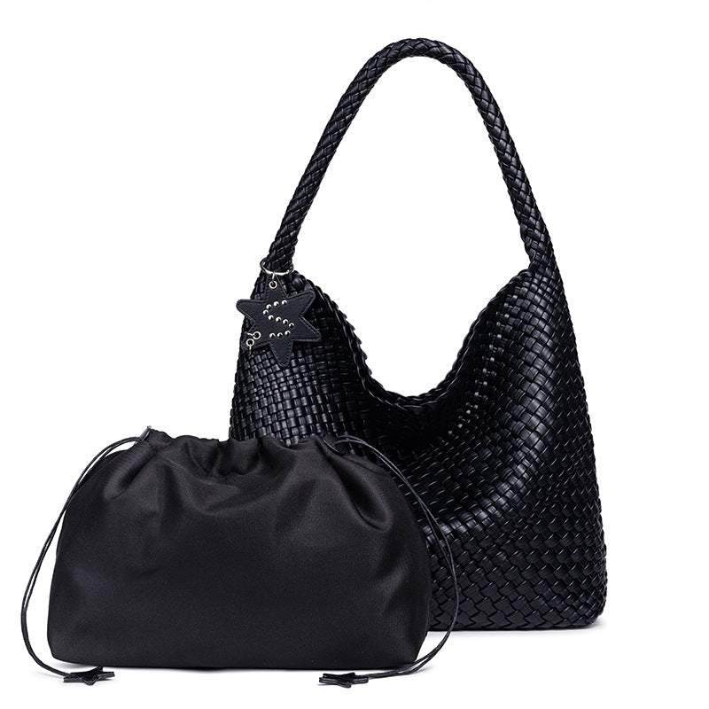 Braided Vegan Leather Hobo Handbag Kalsten
