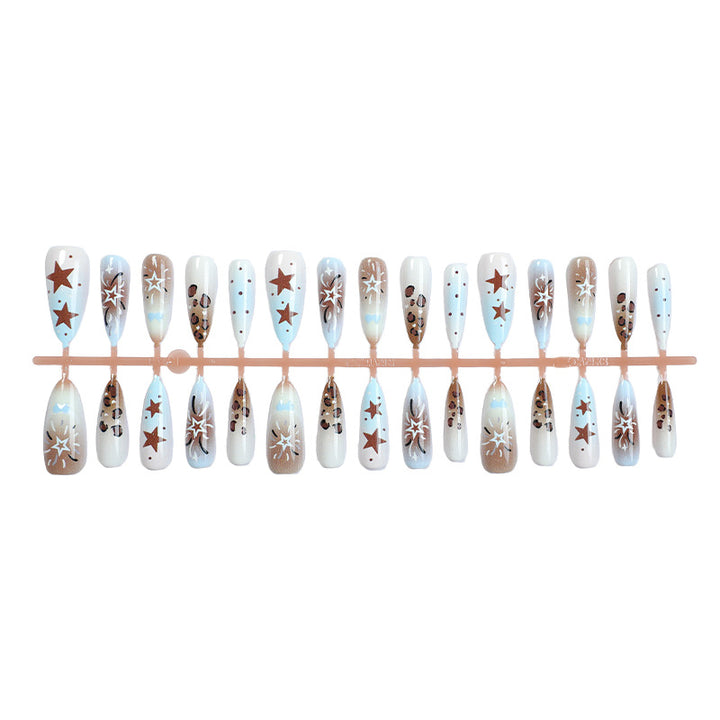 Artistic Stiletto Press-On Nail Design