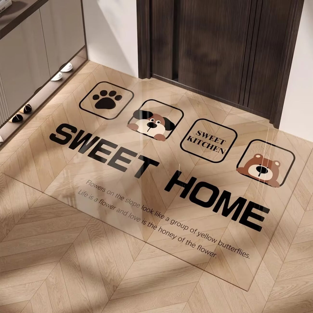 Playful Smiley Face Decorative Mat