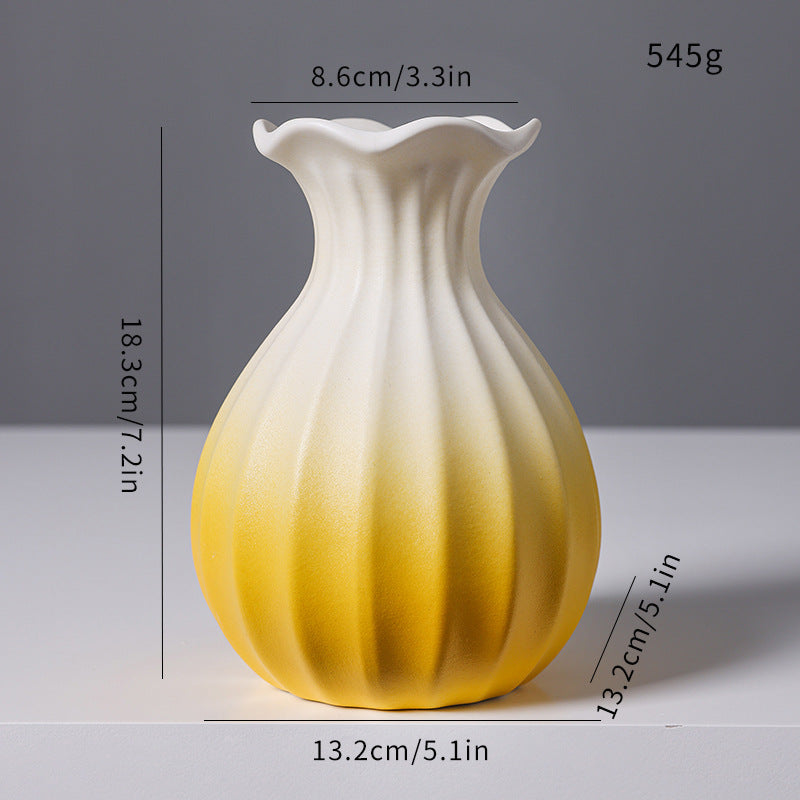 Elegant Woven Ceramic Flower Vase