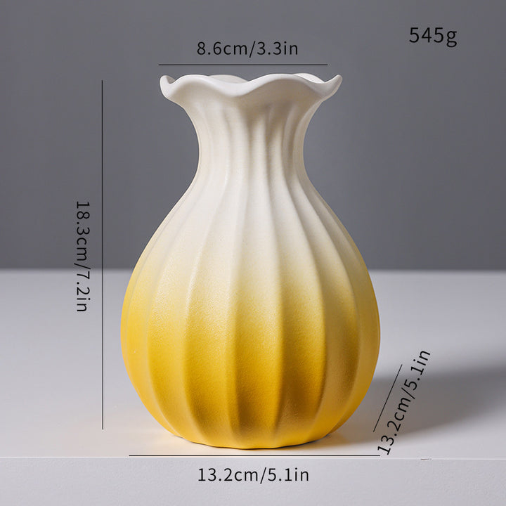 Elegant Woven Ceramic Flower Vase