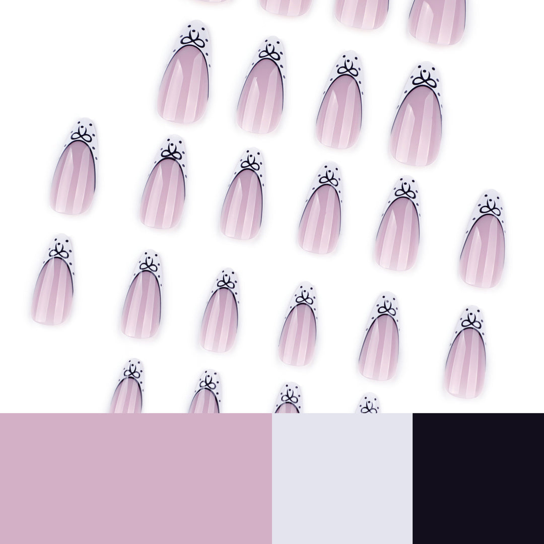 Artistic Stiletto Nails with Elegant Floral Design Kalsten