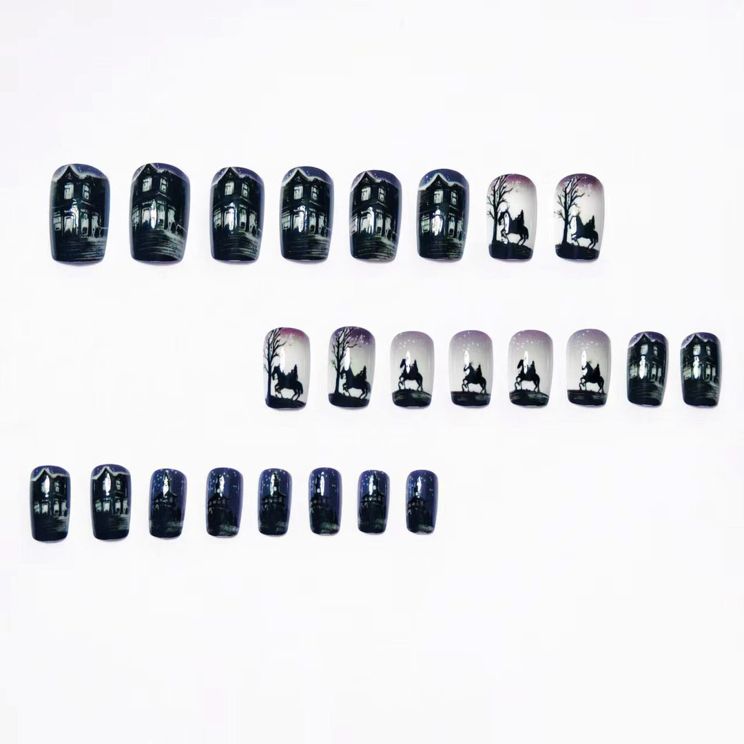 Artistic Night Scene Nail Art Kalsten
