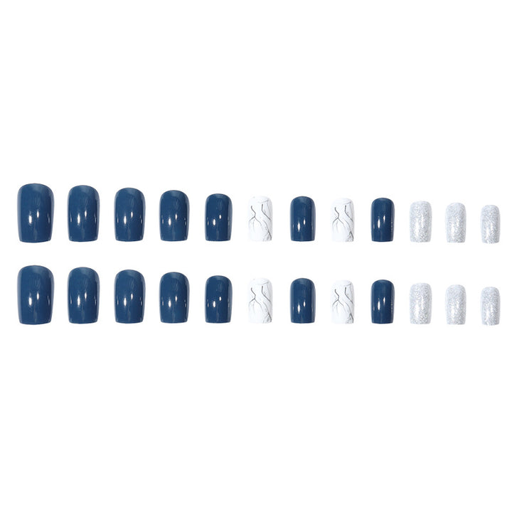 Elegant Marble-Themed Press-On Nails Kalsten