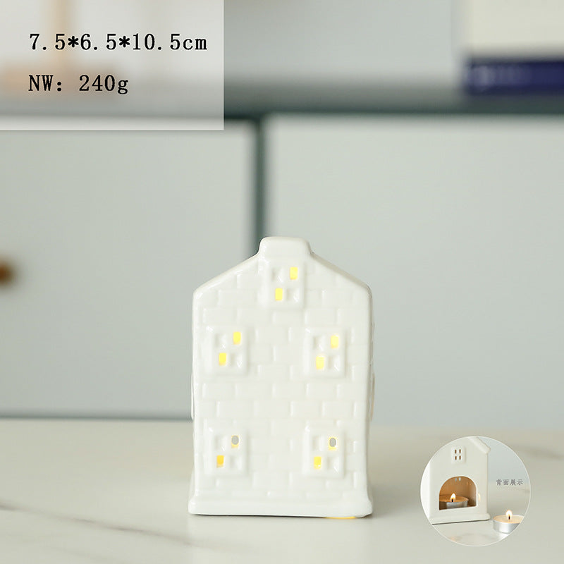 Ceramic House-Shaped Candle Holder Kalsten