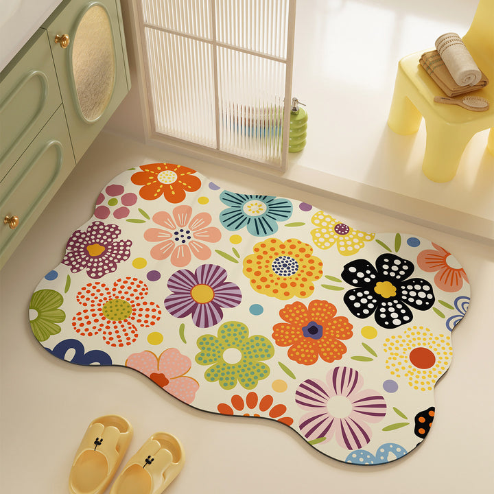 Floral Patchwork Bath Mat Kalsten