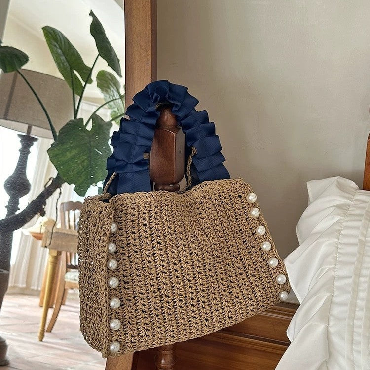 Bucket bag with ruffled handle Kalsten