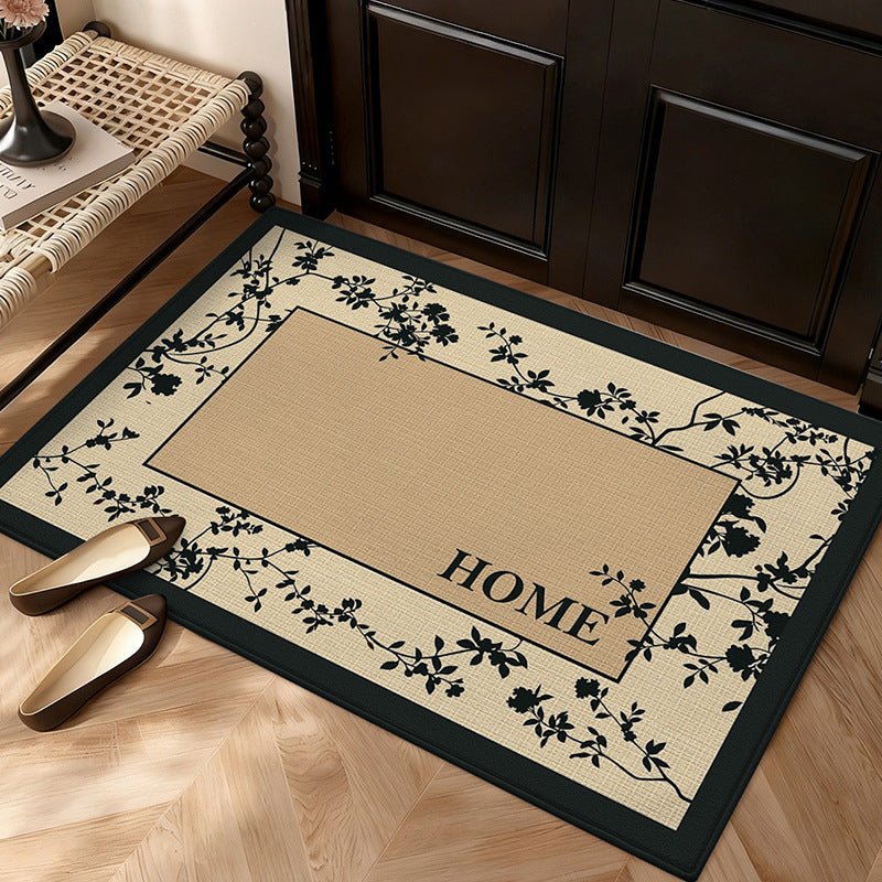 Elegant Leaf Pattern Area Rug