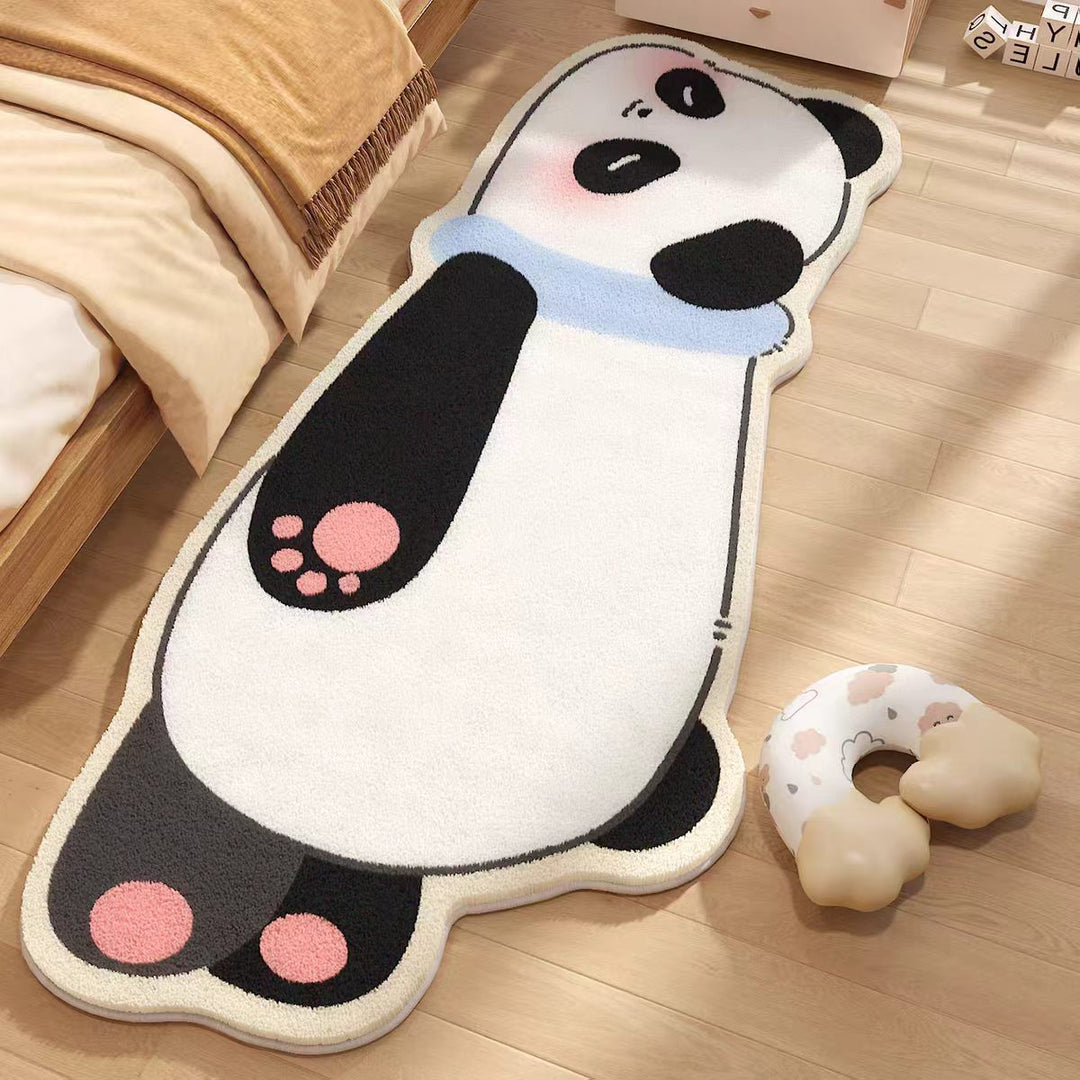 Cartoon Panda Character Area Rug