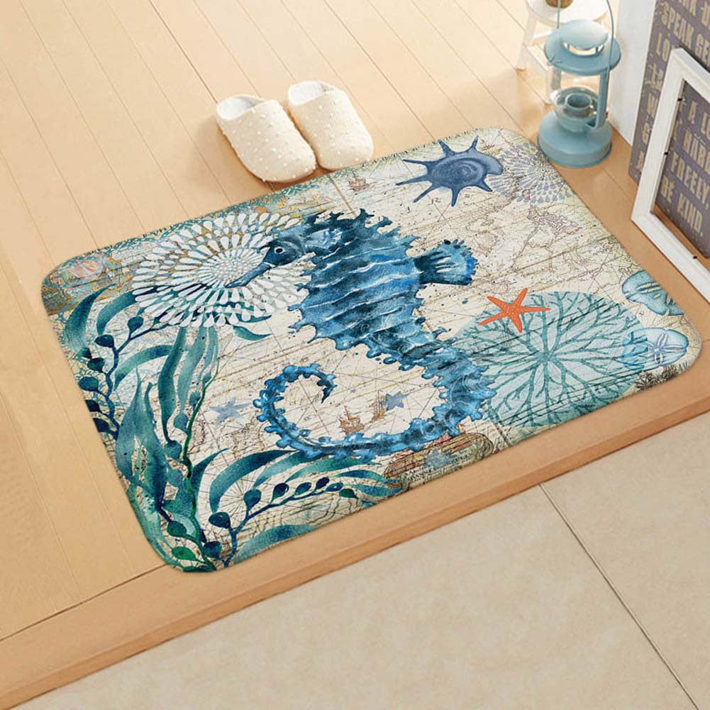 Coastal Nautical Bath Mat Kalsten