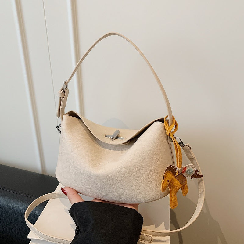 Elegant Soft-Suede Shoulder Bag Kalsten