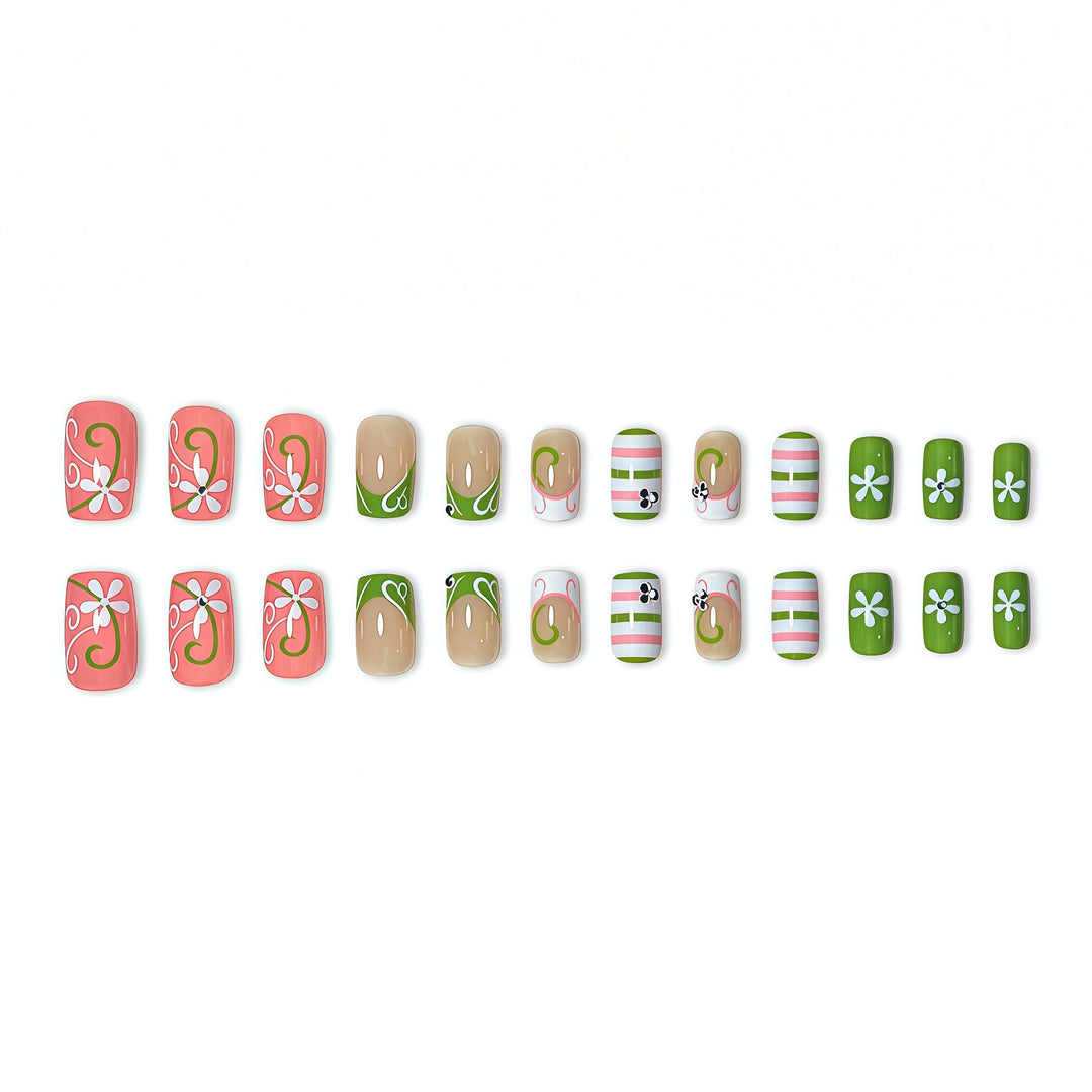 3D Floral Art Press-On Nail Set Kalsten