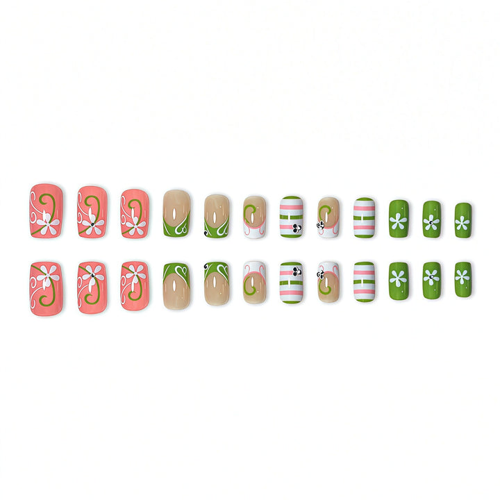 3D Floral Art Press-On Nail Set Kalsten