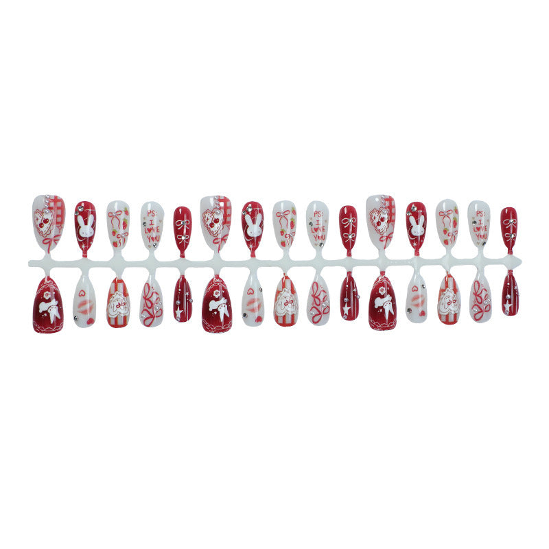 Creative Nail Art Set with Romantic Heart and Animal Designs Kalsten