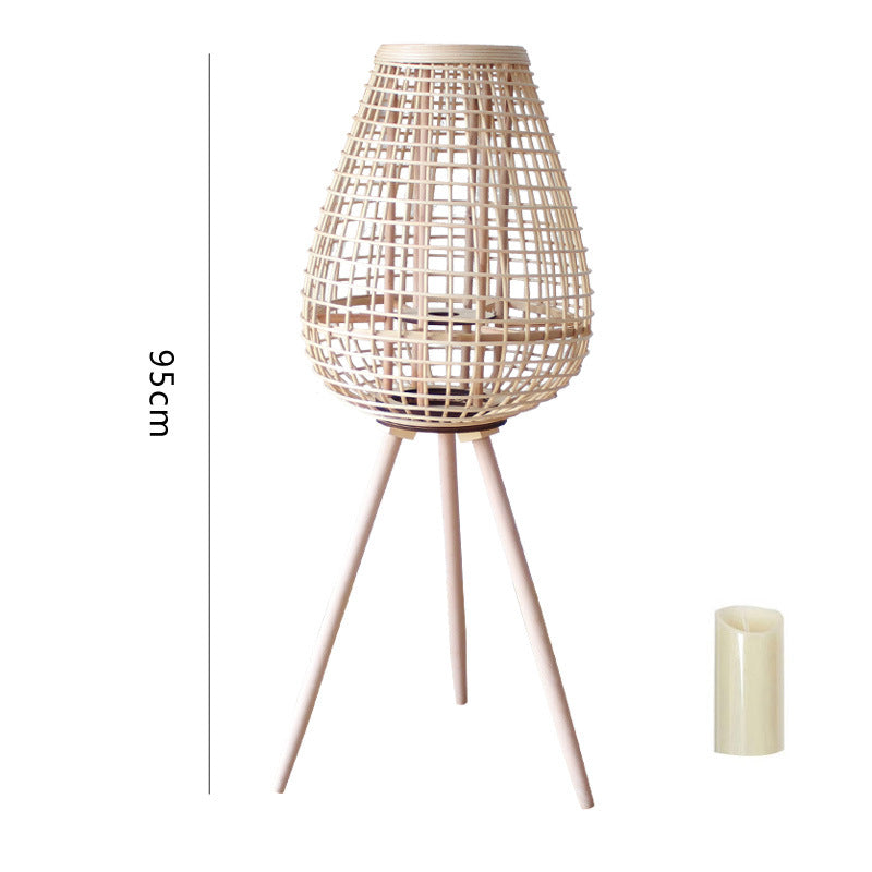Decorative Rattan Lantern with Carry Handle Kalsten