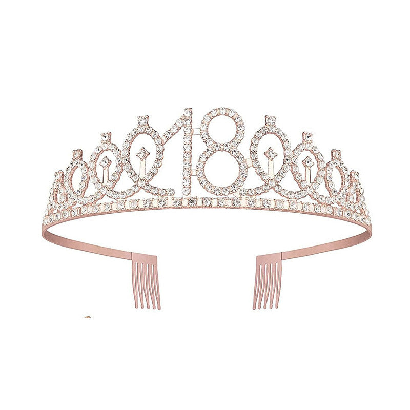 Ladies Glittering Crown with Swarovski Stones Kalsten
