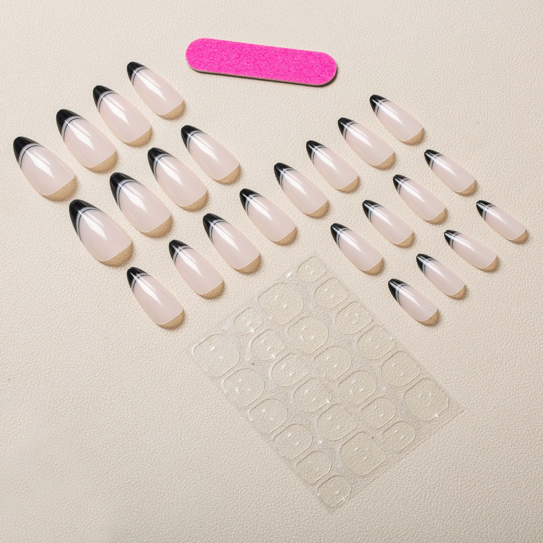 Stylish French Tip Press-On Nails
