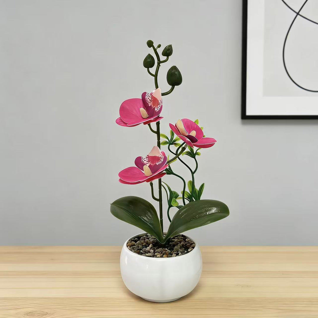 Elegant Artificial Orchid Plant for Decorative Home Display