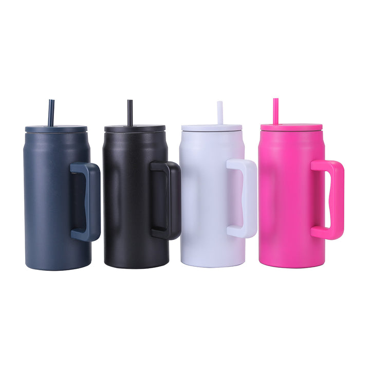 Ladies thermal mug with lid and straw Kalsten