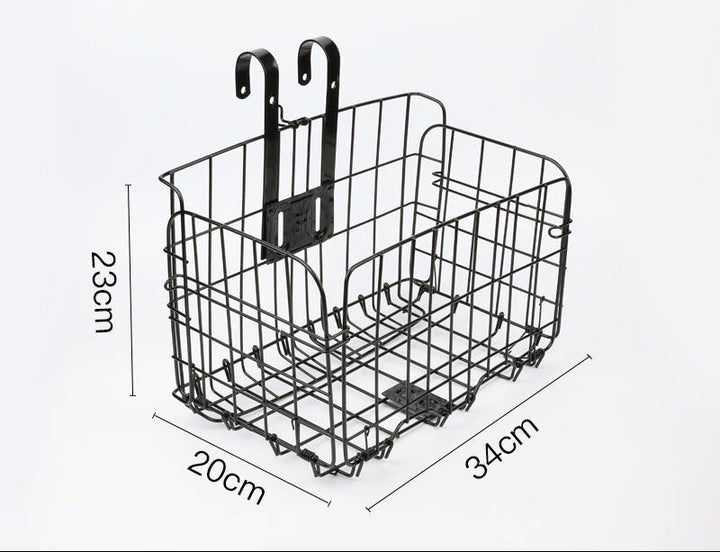 foldable steel wire rear bike cargo basket with adjustable quick-release hooks Kalsten