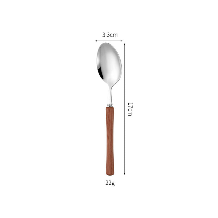 Elegant serving spoon with ergonomic wooden handle Kalsten