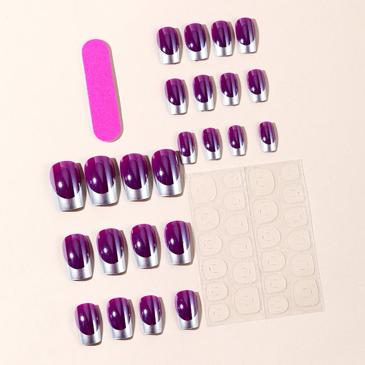 Metallic Tip Gel Nail Art Extensions Kalsten