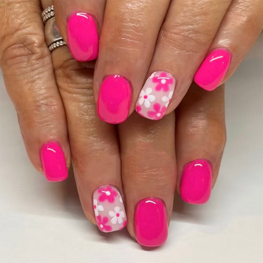 Artificial nails in playful flower pattern Kalsten