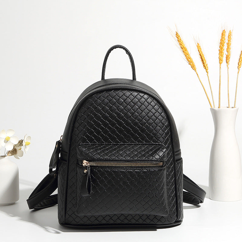 Woven Leather Mini Backpack Kalsten