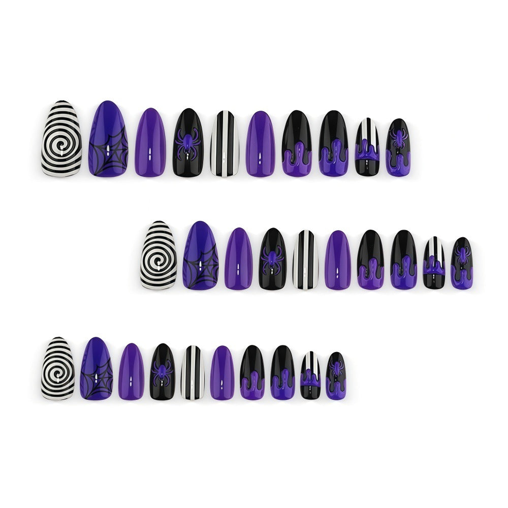 Artificial nails with creepy spider design Kalsten