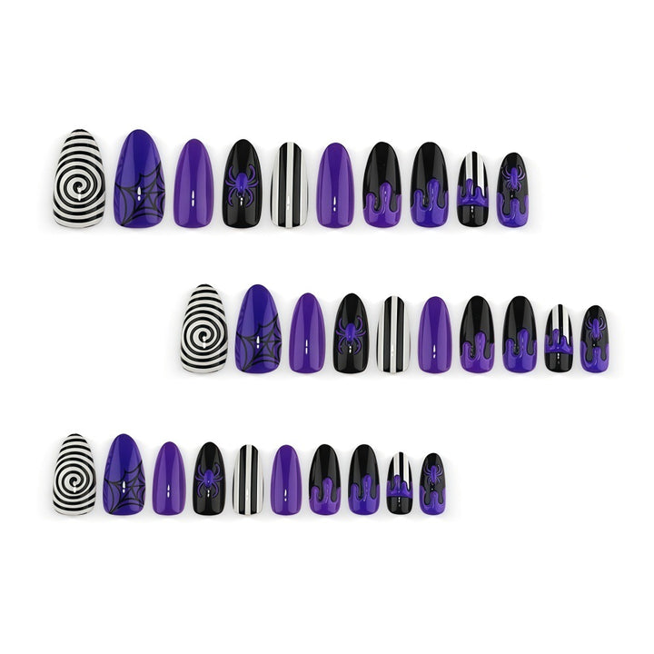 Artificial nails with creepy spider design Kalsten
