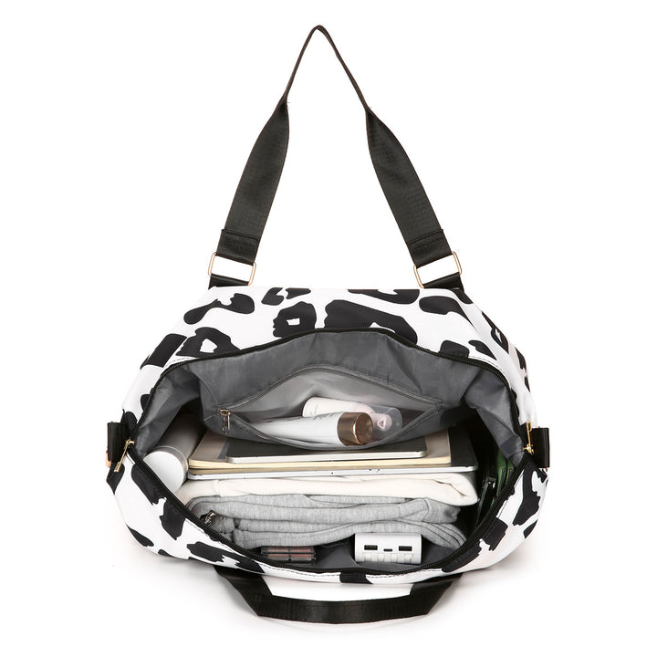 Sporty Tote Bag With Stylish Leopard Print Kalsten
