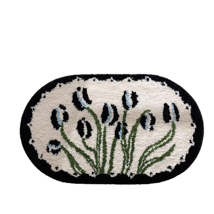 Floral Patterned Bath Mat Kalsten