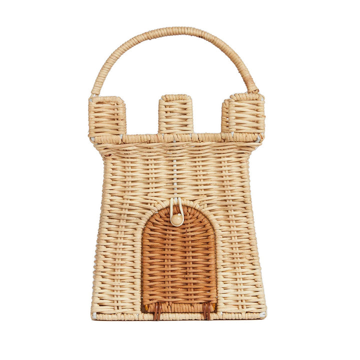Castle-Shaped Woven Storage Basket Kalsten