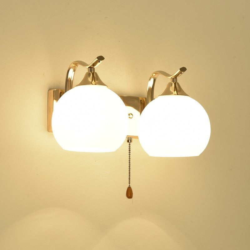 Elegant Globe Wall Sconce with Gold Finish