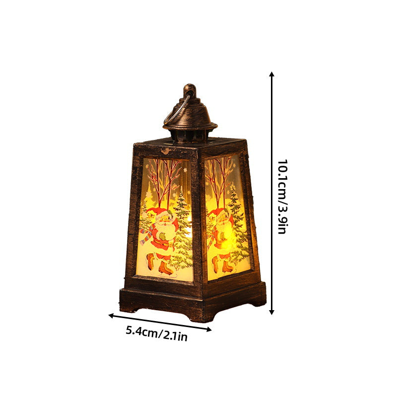 Decorative Christmas lantern with winter motifs Kalsten