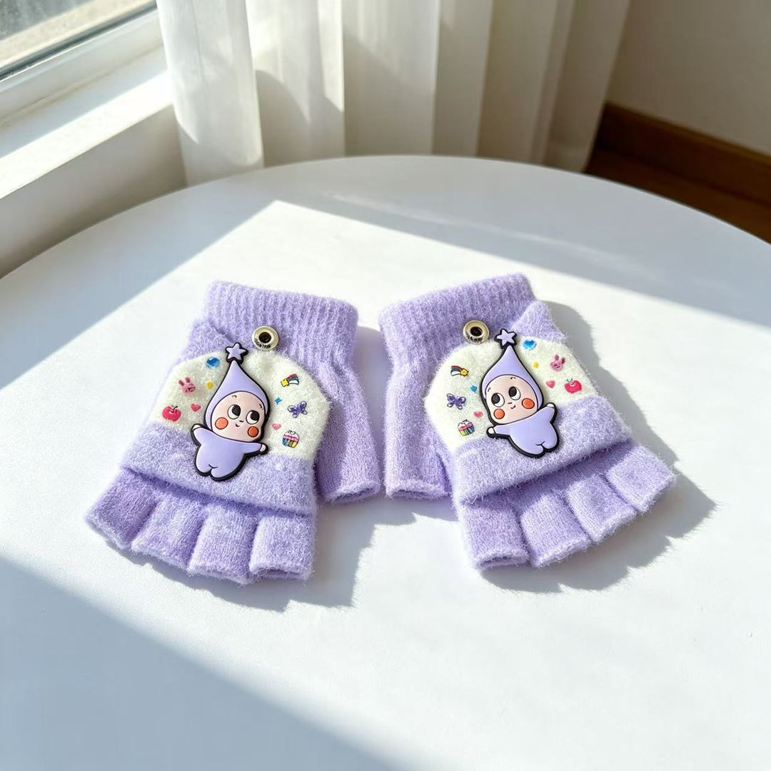 Cute Cartoon-Themed Fingerless Gloves Kalsten