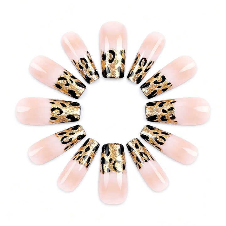Artistic Leopard Print Acrylic Nail Enhancements Kalsten