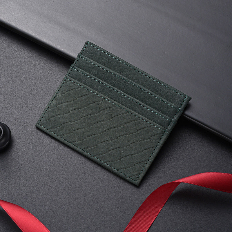 Textured Leather Card Holder