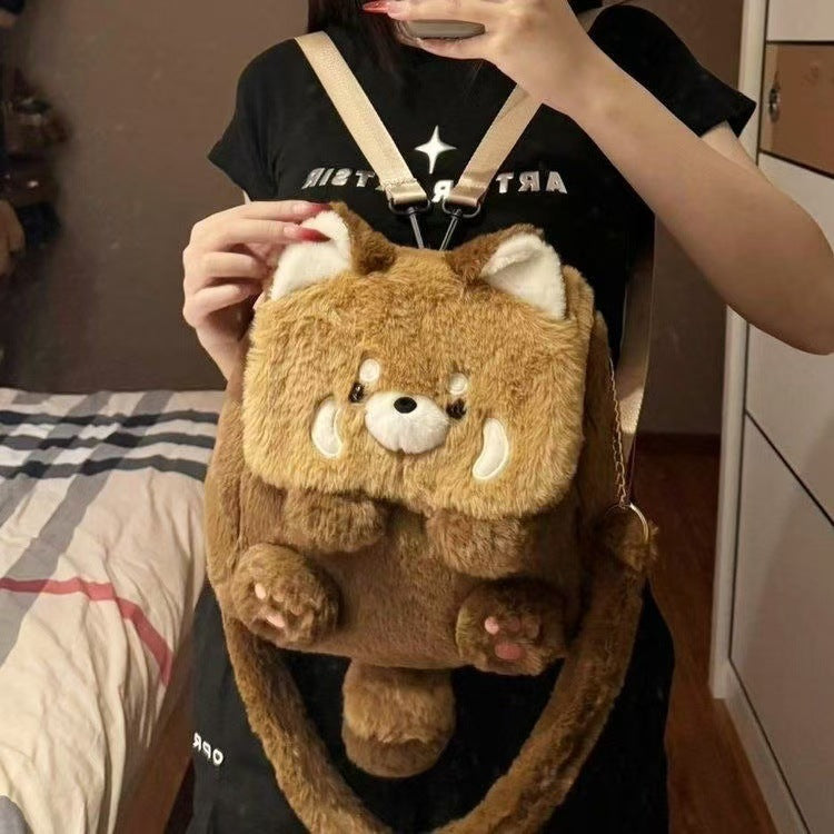 Plush Animal-Themed Backpack
