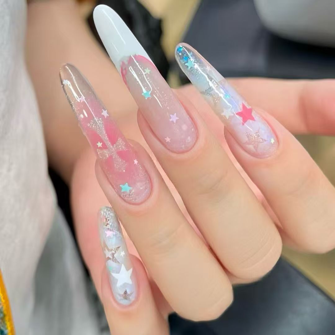 Artistic Long Stiletto Nail Enhancements Kalsten