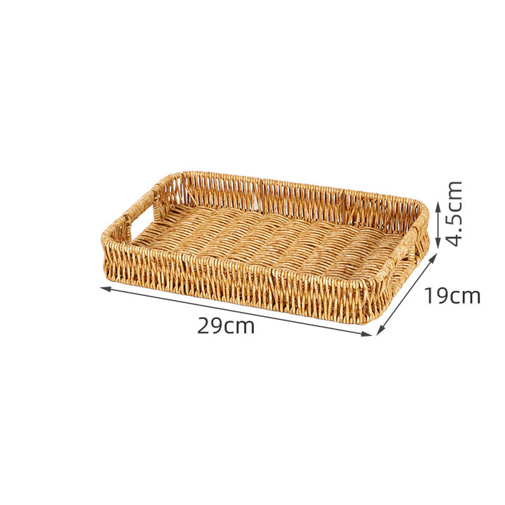 Round Artisan Woven Serving Tray Kalsten