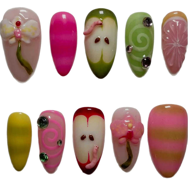 Artistic 3D Fruit Nail Design Kalsten